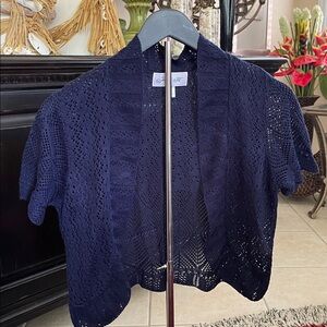 Navy Blue Knit Bolero